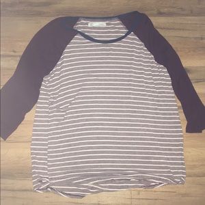 Burgundy and Navy Striped Shirt, excellent shape!